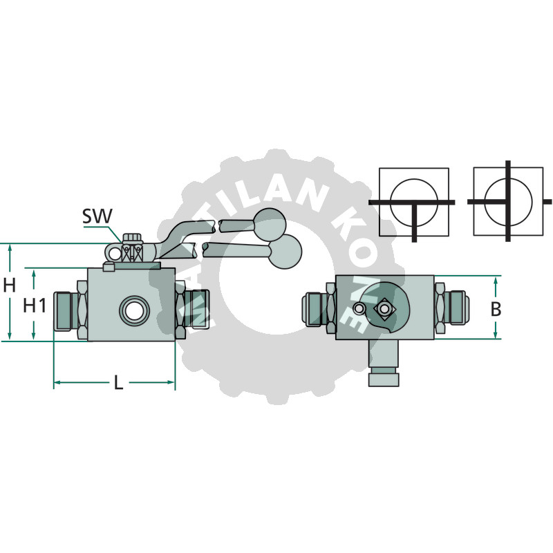 Palloventtiili BKH-3T-10L DN08 (M16x1,5)